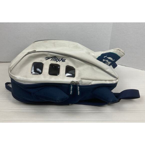 Alaska Airlines Kids Backpack White Blue Airplane Shaped Travel Carry-on Eskimo - Picture 5 of 13